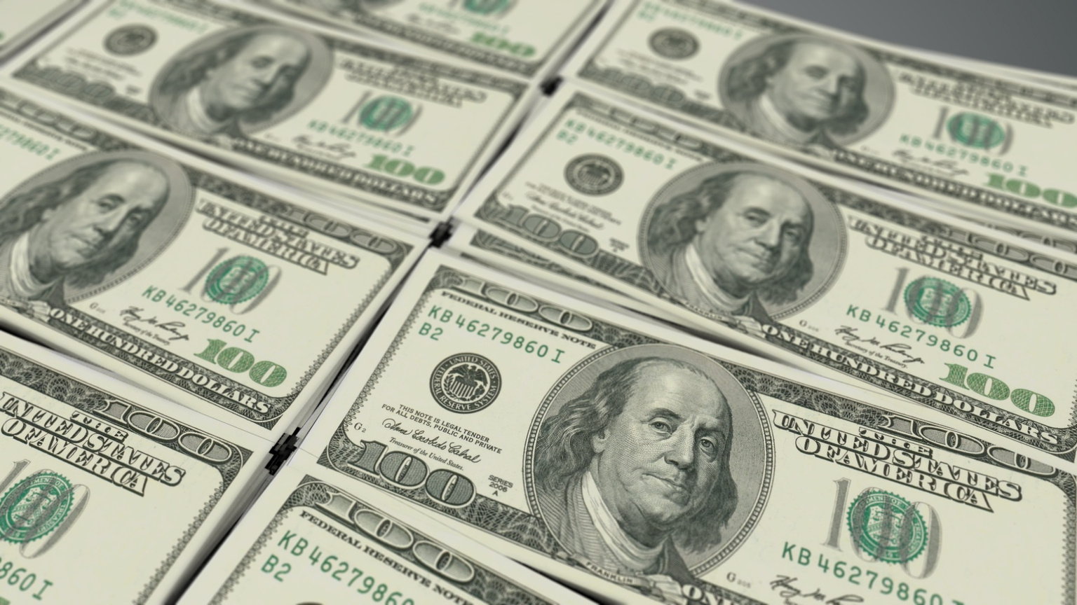 Row of Dollar Bills